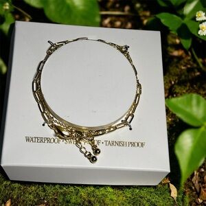 Gold Women's Layered Chain Bracelet - Waterproof, Tarnish-Proof